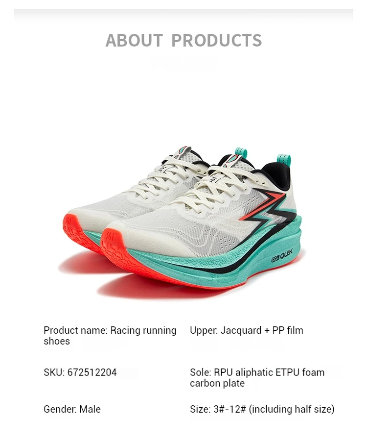 361 Degrees Flame 4.0 MIX Men's Carbon Plate Running Shoes Cushion Durable Lightweight Racing Marathon Male Sneakers 672512204