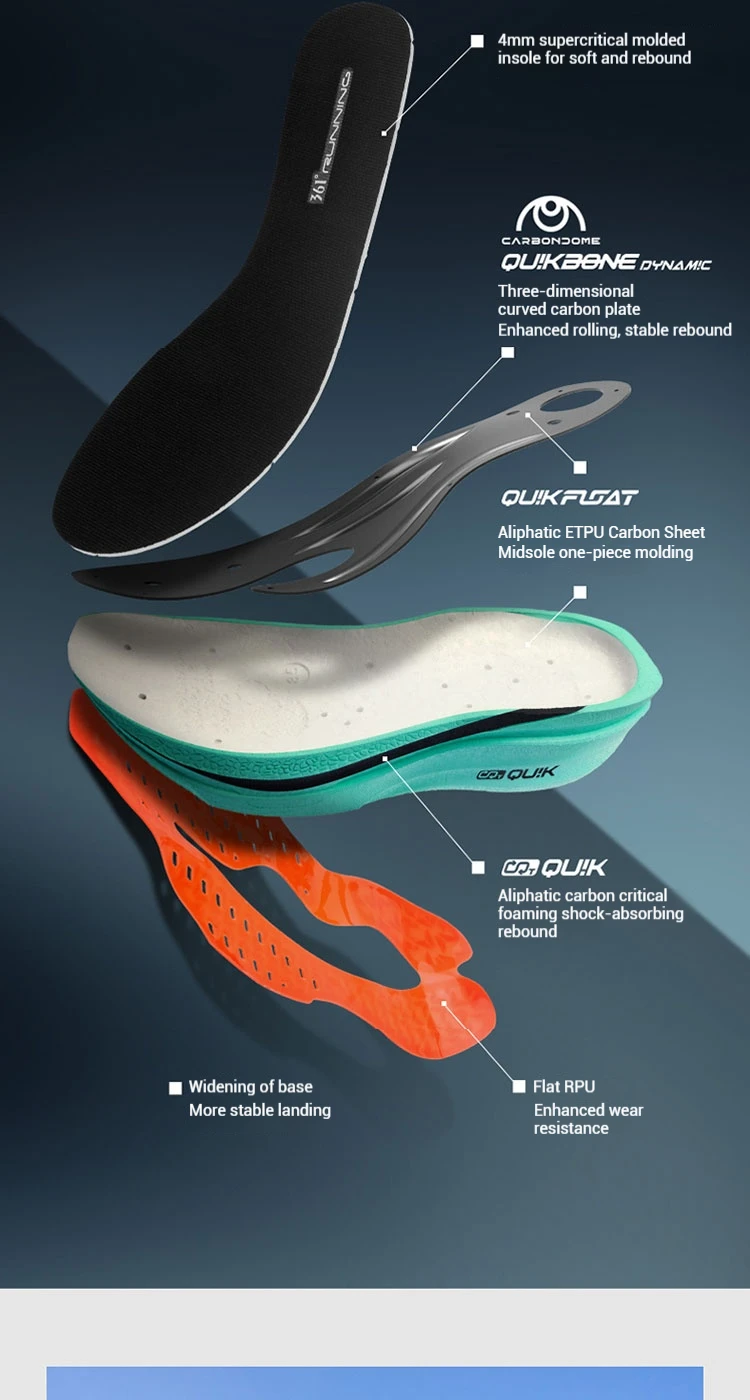 361 Degrees Flame 4.0 MIX Men's Carbon Plate Running Shoes Cushion Durable Lightweight Racing Marathon Male Sneakers 672512204