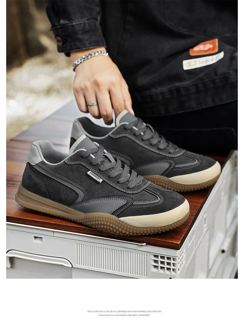ArfaStep Summer Retro Men Black Casual Sneakers Patchwork Walking Shoes Round Toe Lace-Up Comfortable Flat Training Sports Shoes