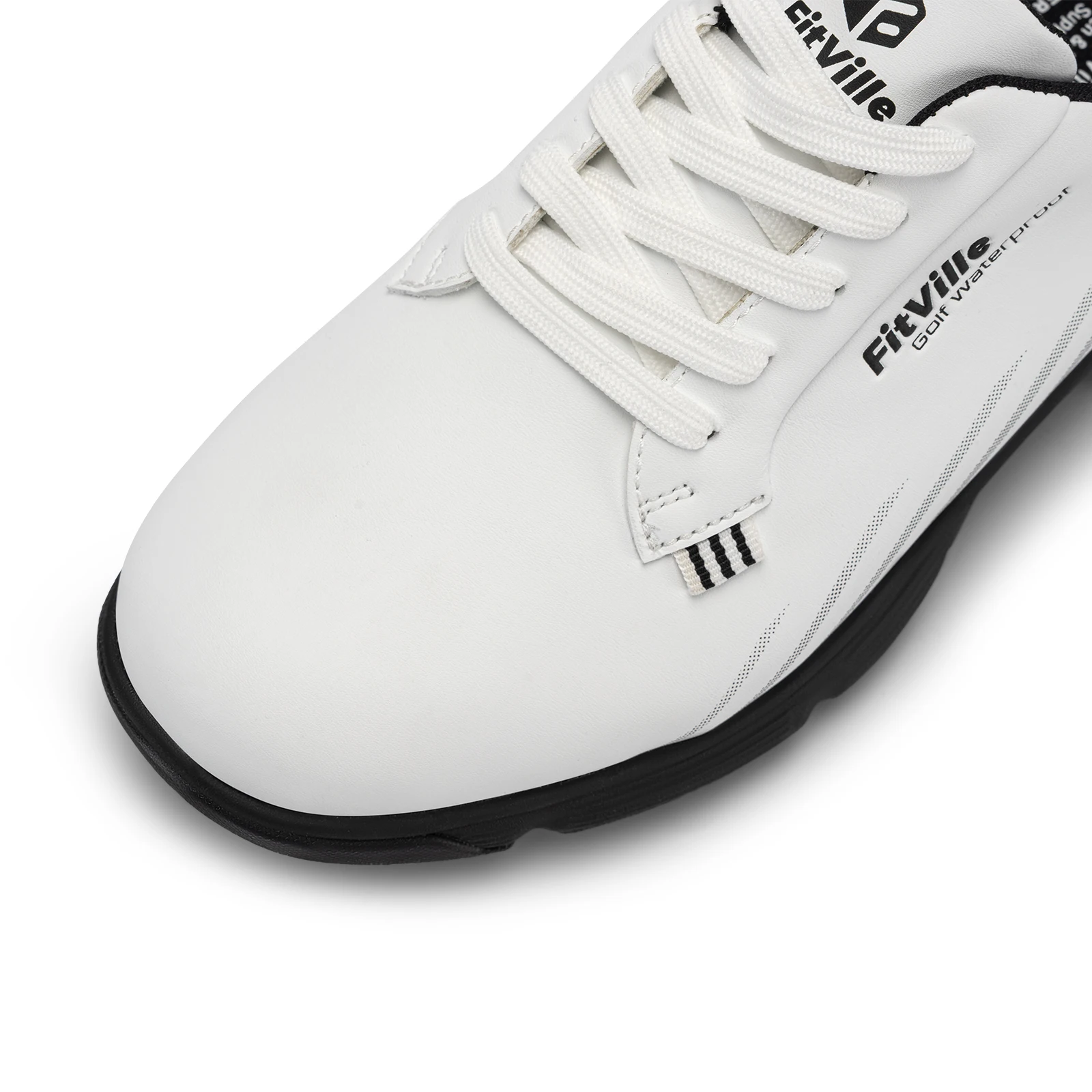 FitVille Waterproof Golf Shoes Wide Replaceable No-Slip Spikes Golfling Shoes for Men Professional High-Rebound Cushioning