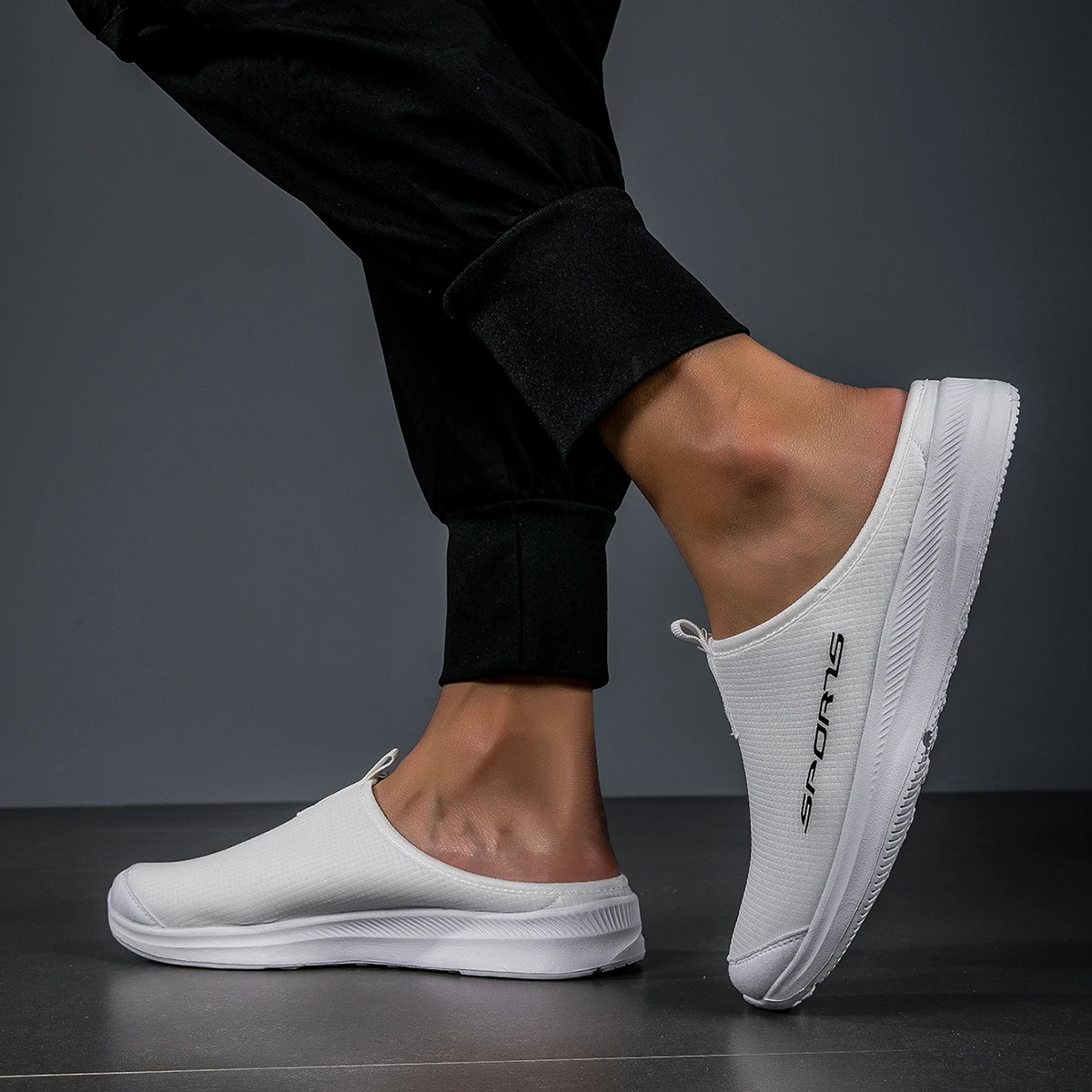 Summer Half Slippers for Men Trendy Men's Flat Bottom Casual Shoes Soft Sole Support Shoes Women's Sneakers Zapatos De Hombre