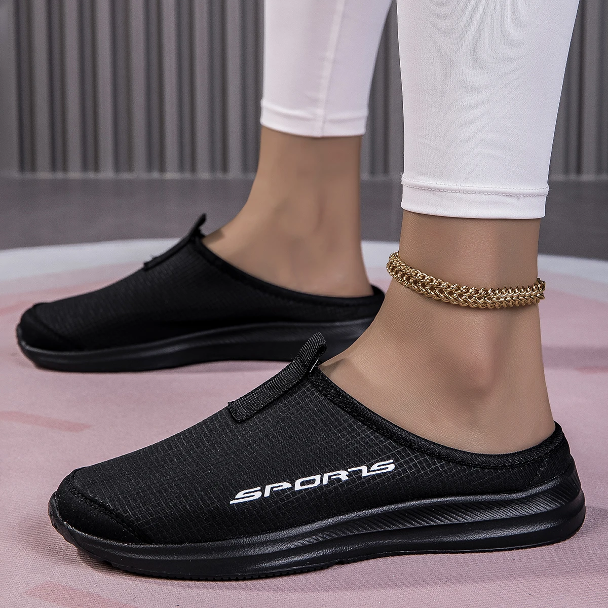 Summer Half Slippers for Men Trendy Men's Flat Bottom Casual Shoes Soft Sole Support Shoes Women's Sneakers Zapatos De Hombre