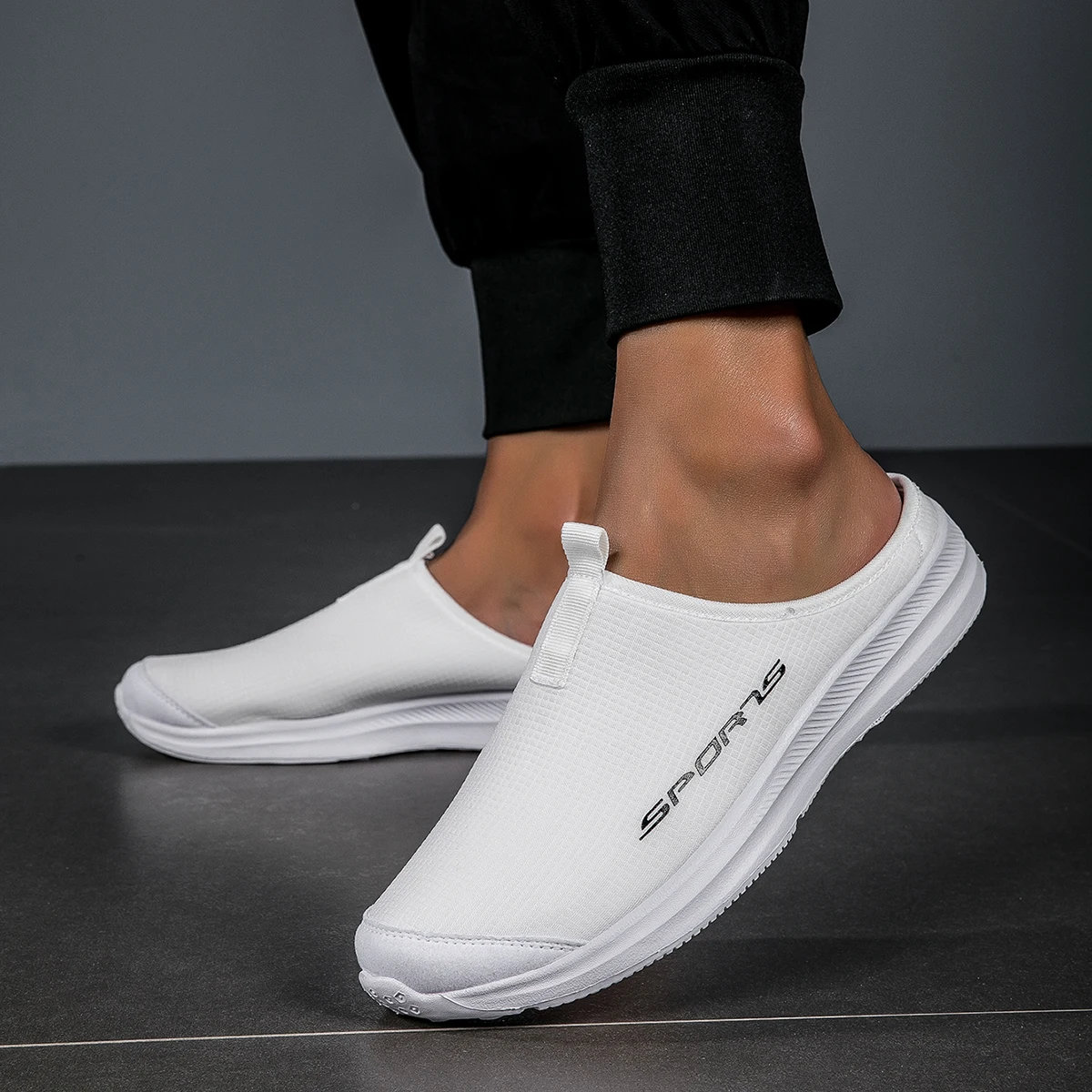 Summer Half Slippers for Men Trendy Men's Flat Bottom Casual Shoes Soft Sole Support Shoes Women's Sneakers Zapatos De Hombre