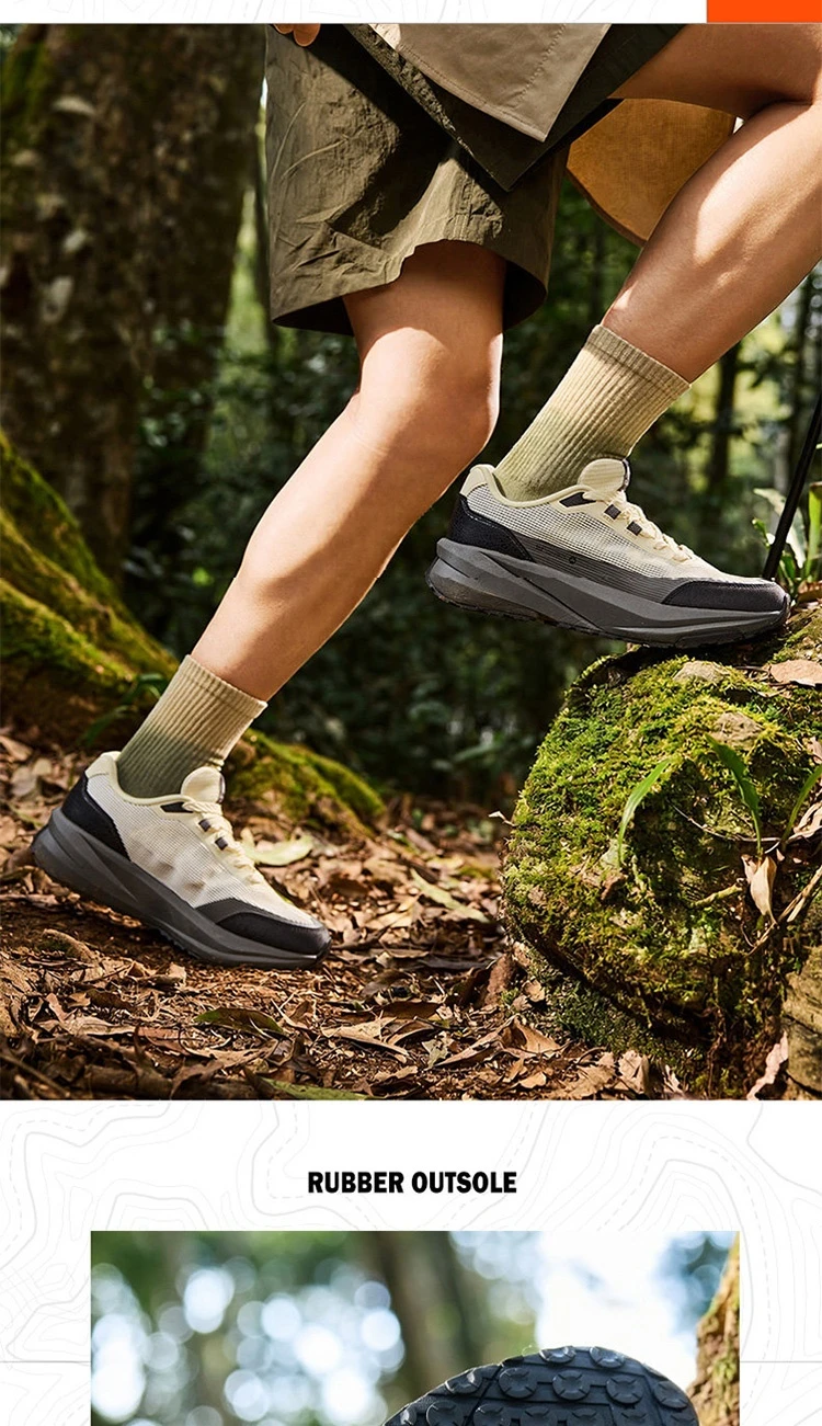 361 Degrees Qingyu Men Hiking Shoes Summer Anti-slip Wear-resistant Air Mesh Breathable Male Outdoor Caravan Sneakers 672626767
