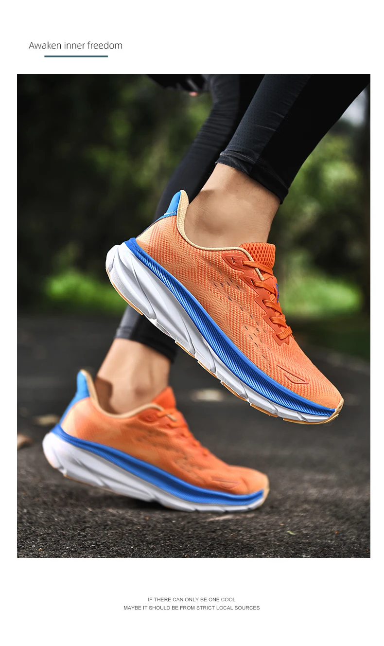Unisex Lightweight Breathable Running Shoes with Elastic Buffering Durable Outsole for Men And Women