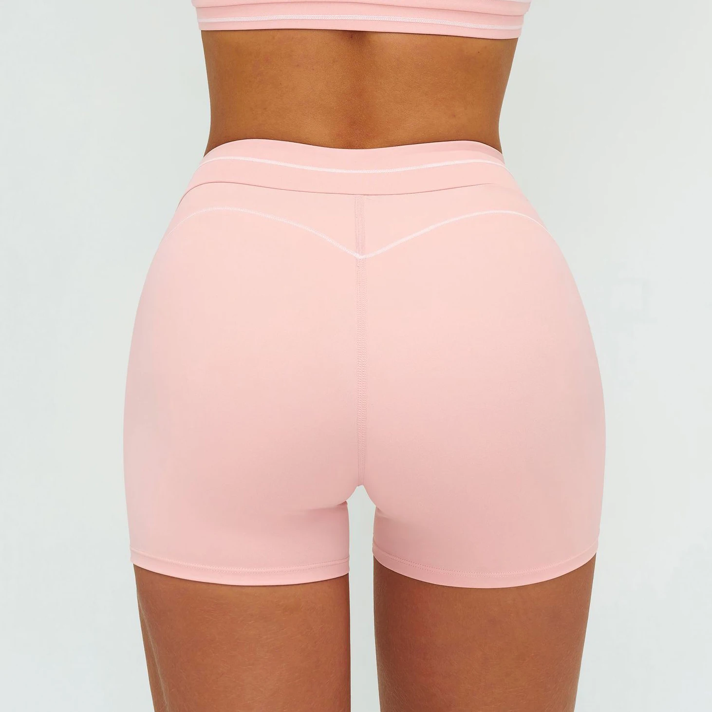 Hamidou Breathable Hip-lifting Fashion Yoga Shorts for Woman's Color Blocking Stripe Fitness Running Shorts Women Gym Clothing