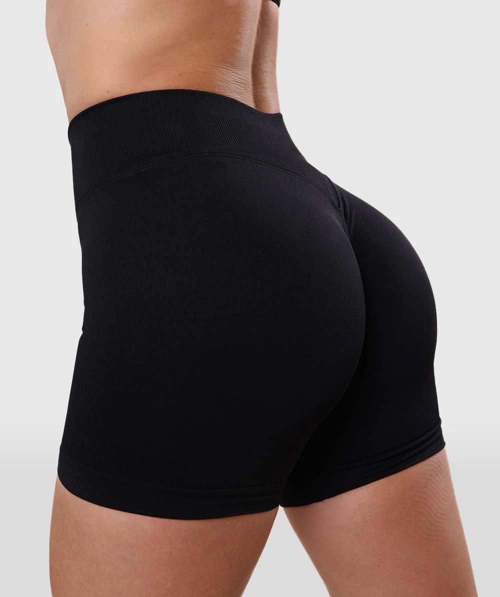 Peach Hip Lifting Sports Shorts Women High Waist and Waist Tightening Slimming Running Hip Speed Drying Three Point Tight Pants