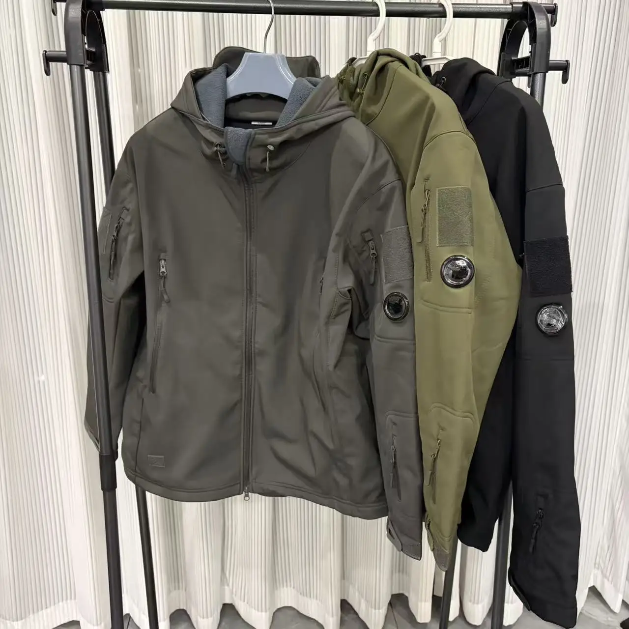Men's Stormtrooper Jacket Windproof, Warm, Waterproof, Velvet Hooded Jacket Cycling Jacket Mountaineering Jacket Winter Jacket