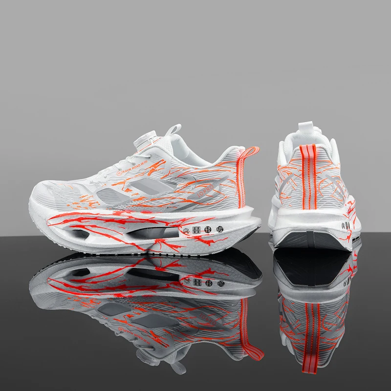 Cushioning Running Shoes for Men and Women, Lightweight Thick Soles, Flexible and Resilient, Sporty Design, Fits the Foot Shape Suitable for Daily Leisure, Fitness Training, Road and Track Running, Outdoor Sports, Cross-Country, Hiking, Mountaineering, Etc., Couple Style.