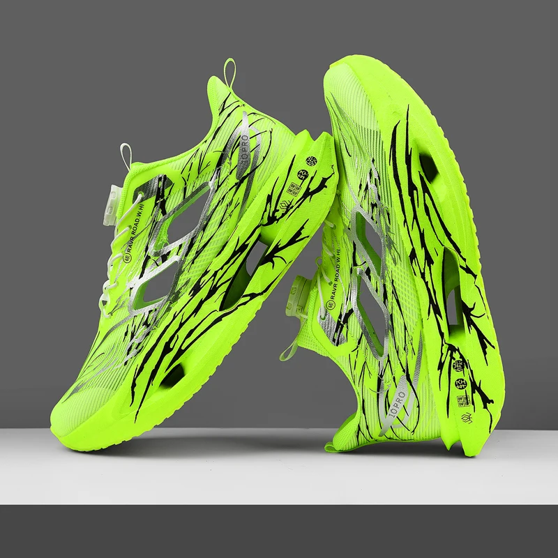 Cushioning Running Shoes for Men and Women, Lightweight Thick Soles, Flexible and Resilient, Sporty Design, Fits the Foot Shape Suitable for Daily Leisure, Fitness Training, Road and Track Running, Outdoor Sports, Cross-Country, Hiking, Mountaineering, Etc., Couple Style.