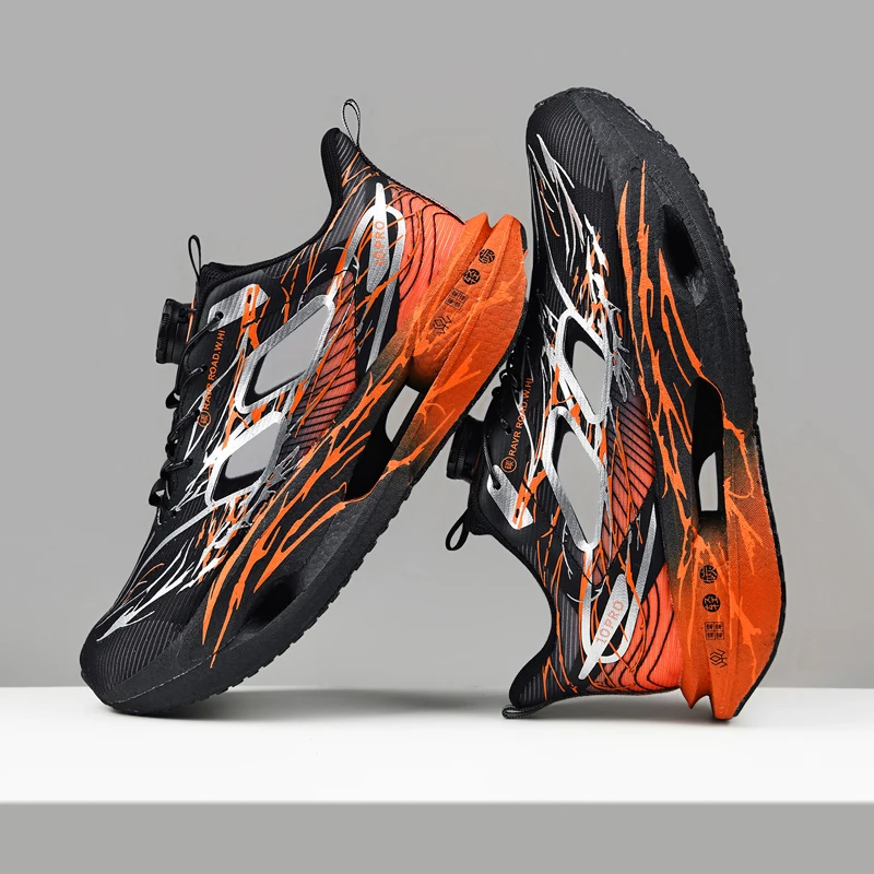 Cushioning Running Shoes for Men and Women, Lightweight Thick Soles, Flexible and Resilient, Sporty Design, Fits the Foot Shape Suitable for Daily Leisure, Fitness Training, Road and Track Running, Outdoor Sports, Cross-Country, Hiking, Mountaineering, Etc., Couple Style.