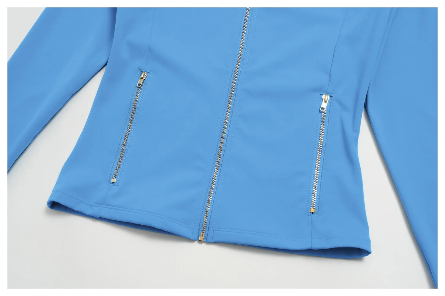 Women Zip Up Long Sleeve Yoga Jacket Thumb Hole Stand Collar Slim Crop Athletic Top Fitness Running Workout Gym Sport Outerwear