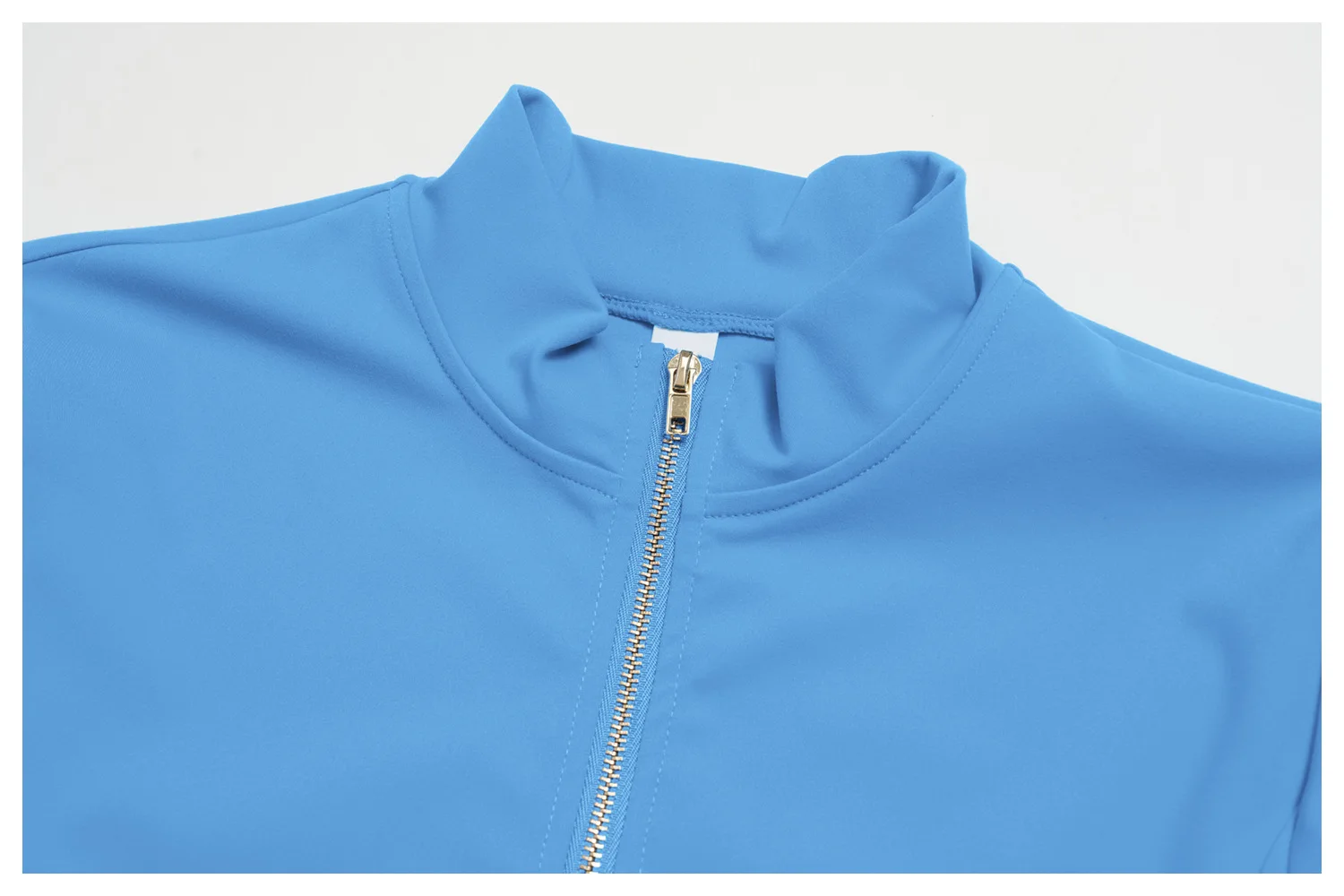 Women Zip Up Long Sleeve Yoga Jacket Thumb Hole Stand Collar Slim Crop Athletic Top Fitness Running Workout Gym Sport Outerwear
