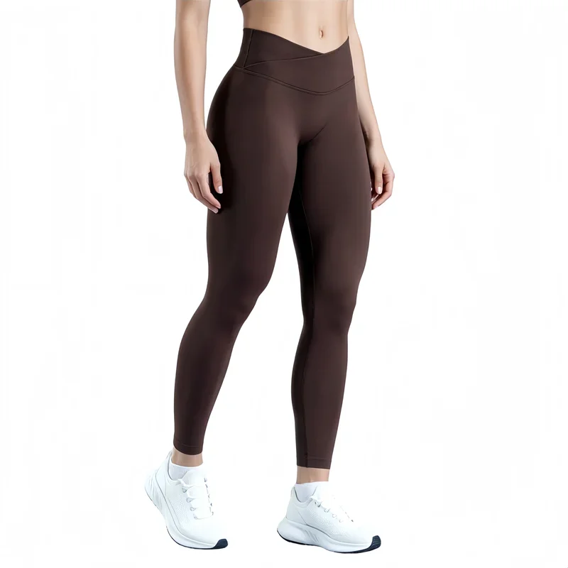 HISTELLO Vision Leggings Seamless Women Cross Waist Yoga Tights Butt Lifting Sports Pants Fitness Pilates Workout Gym Leggings