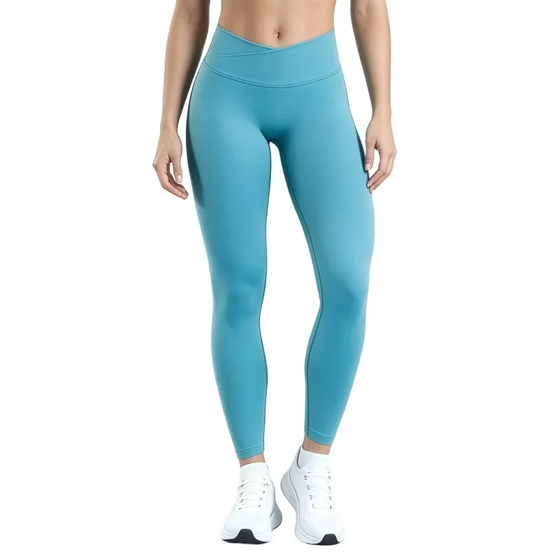 HISTELLO Vision Leggings Seamless Women Cross Waist Yoga Tights Butt Lifting Sports Pants Fitness Pilates Workout Gym Leggings
