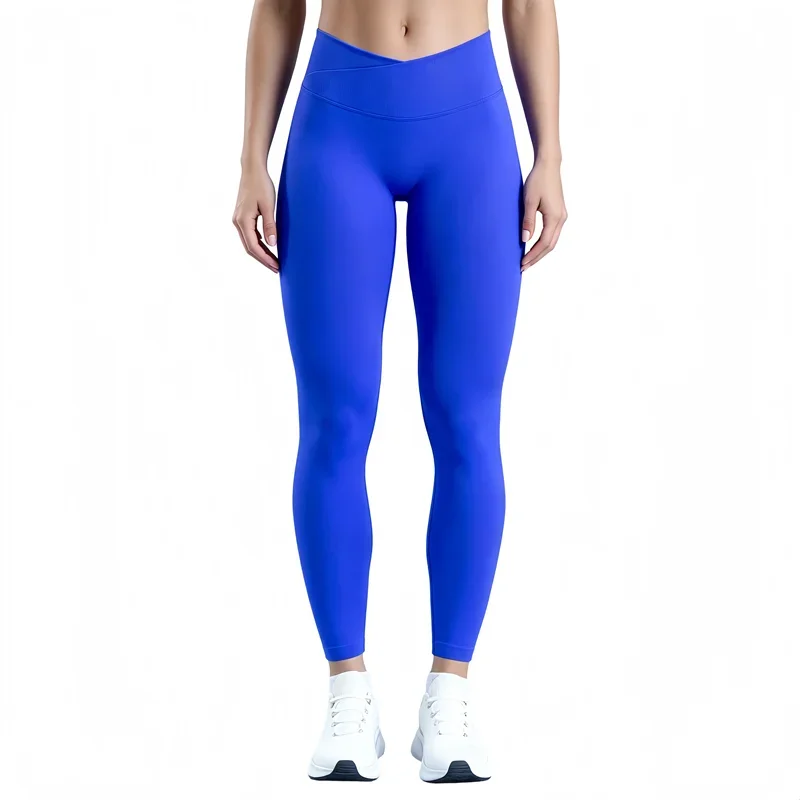 HISTELLO Vision Leggings Seamless Women Cross Waist Yoga Tights Butt Lifting Sports Pants Fitness Pilates Workout Gym Leggings