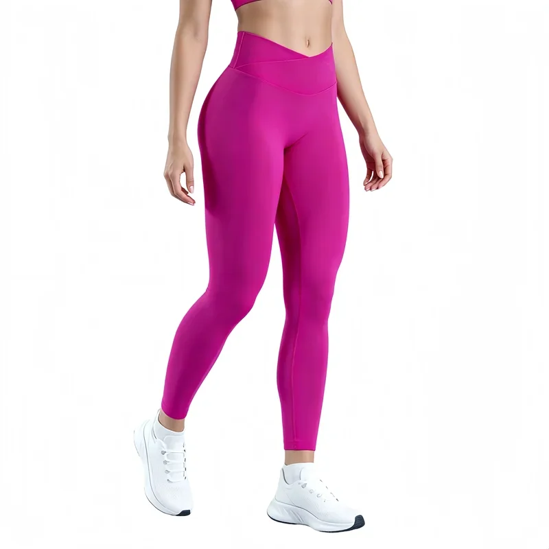 HISTELLO Vision Leggings Seamless Women Cross Waist Yoga Tights Butt Lifting Sports Pants Fitness Pilates Workout Gym Leggings