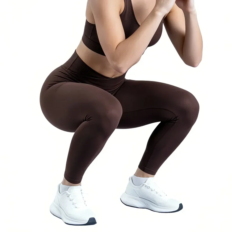 HISTELLO Vision Leggings Seamless Women Cross Waist Yoga Tights Butt Lifting Sports Pants Fitness Pilates Workout Gym Leggings
