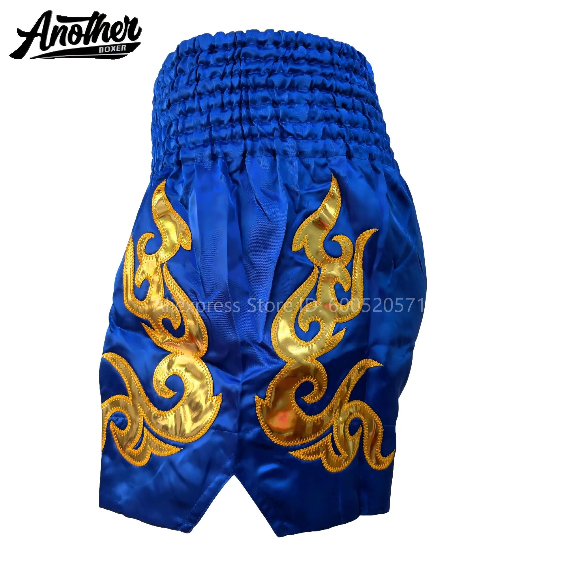 Lightweight Muay Thai Shorts Bow Tie & Vintage Print Boxing Thai Fight Trunks Elastic Waist for Kickboxing BJJ Grappling Gym