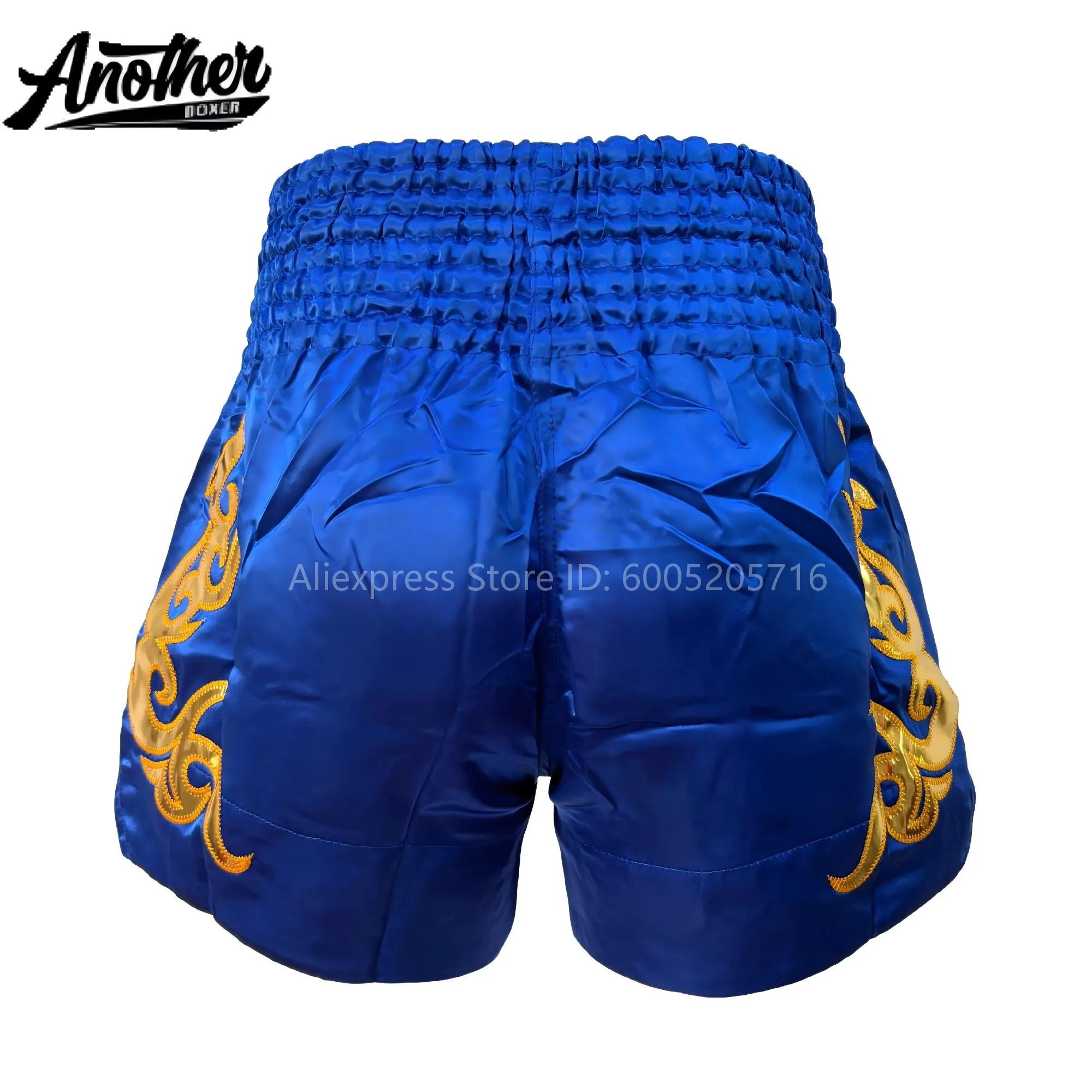 Lightweight Muay Thai Shorts Bow Tie & Vintage Print Boxing Thai Fight Trunks Elastic Waist for Kickboxing BJJ Grappling Gym