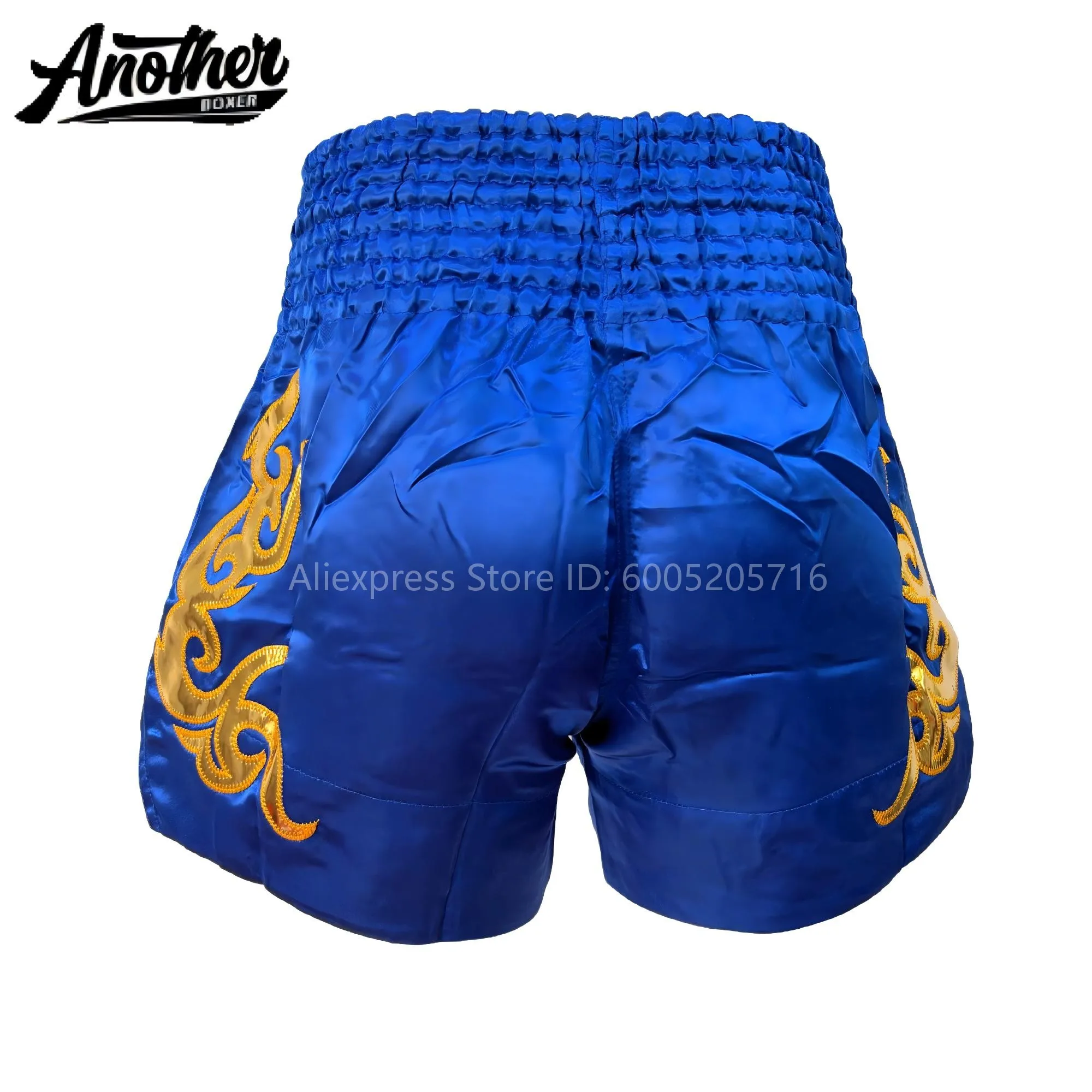 Lightweight Muay Thai Shorts Bow Tie & Vintage Print Boxing Thai Fight Trunks Elastic Waist for Kickboxing BJJ Grappling Gym