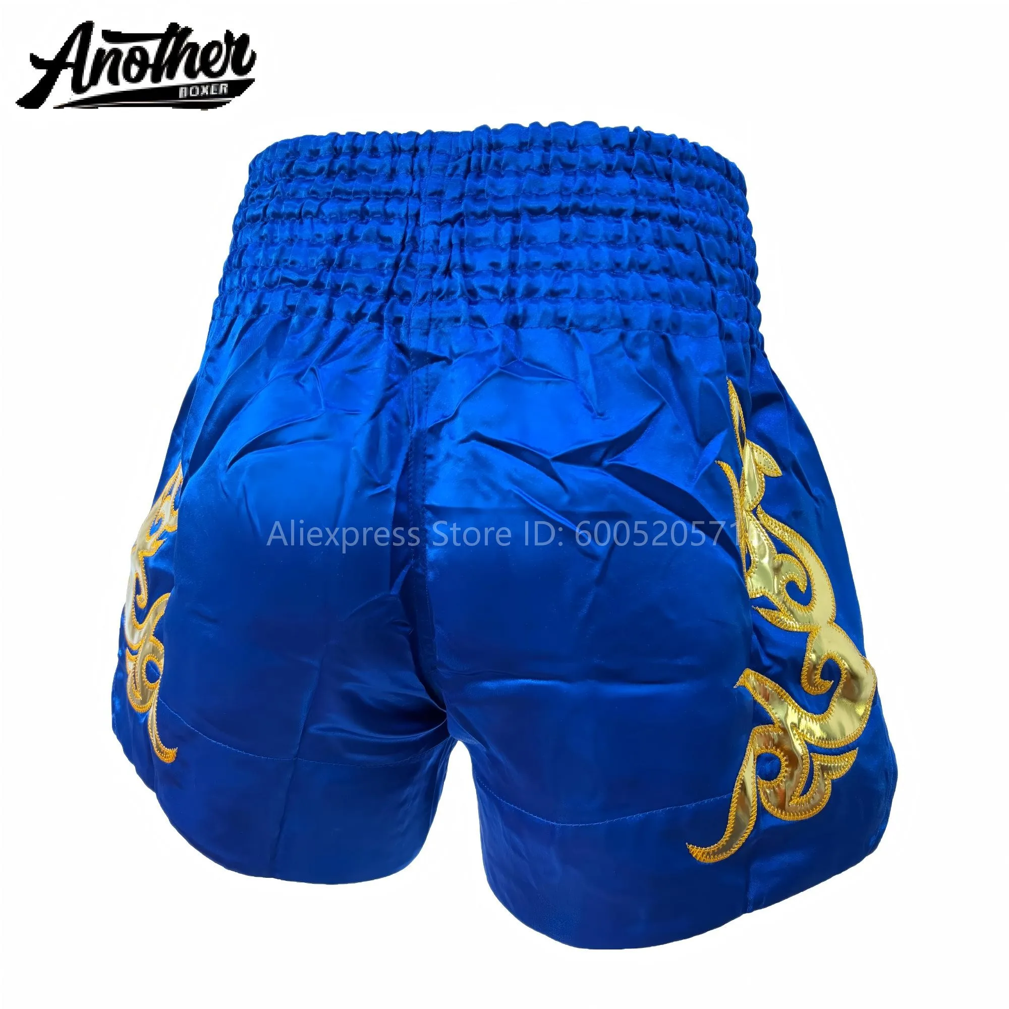 Lightweight Muay Thai Shorts Bow Tie & Vintage Print Boxing Thai Fight Trunks Elastic Waist for Kickboxing BJJ Grappling Gym