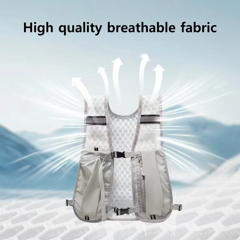 New Running Water Bottle Storage Vest Lightweight Running Vest Reflective Hydration Water Chest Pack With Phone Holder