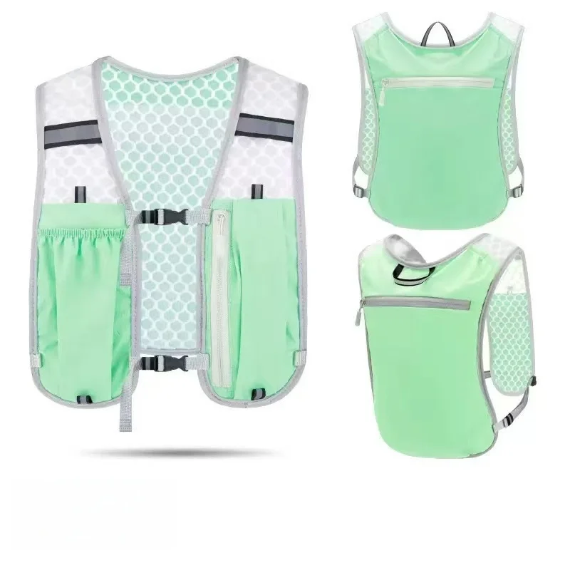 New Running Water Bottle Storage Vest Lightweight Running Vest Reflective Hydration Water Chest Pack With Phone Holder