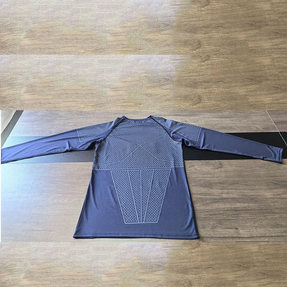 New Men's Quick-Dry Top Breathable Elastic Fitness T-shirt Short Sleeve Summer Print Compression Shirt Men Gym Running T-shirt