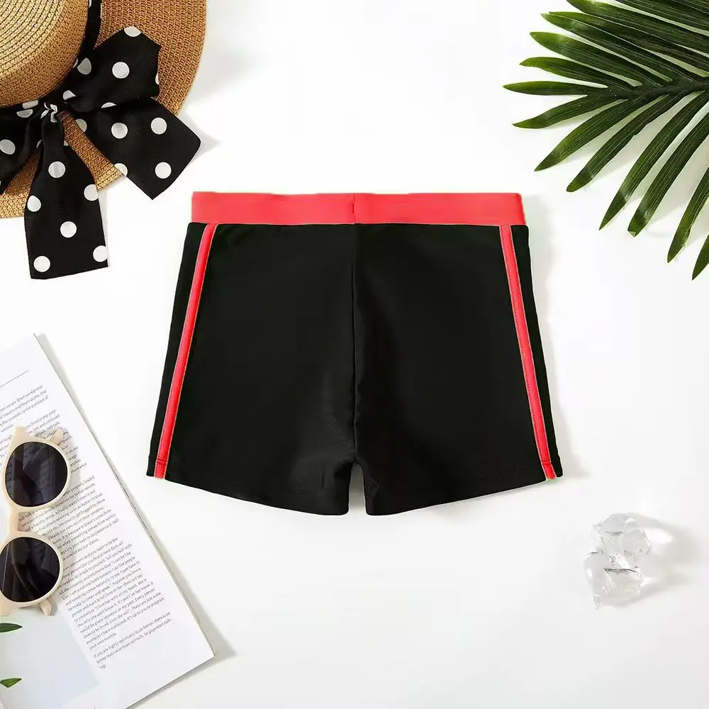 New Style Fashion Wide Waistband Boys Square Swimming Trunks for Beach and Hot Spring Bathing