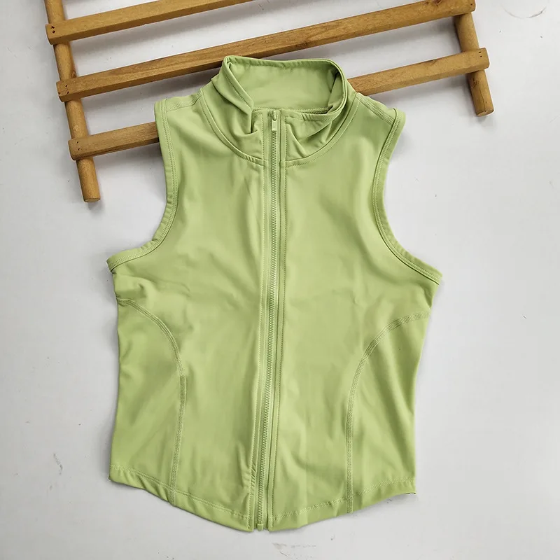 Zip Up Training Vest, Sleeveless Quick Dry Top for Gym, Running & Yoga, Casual Outer Wear