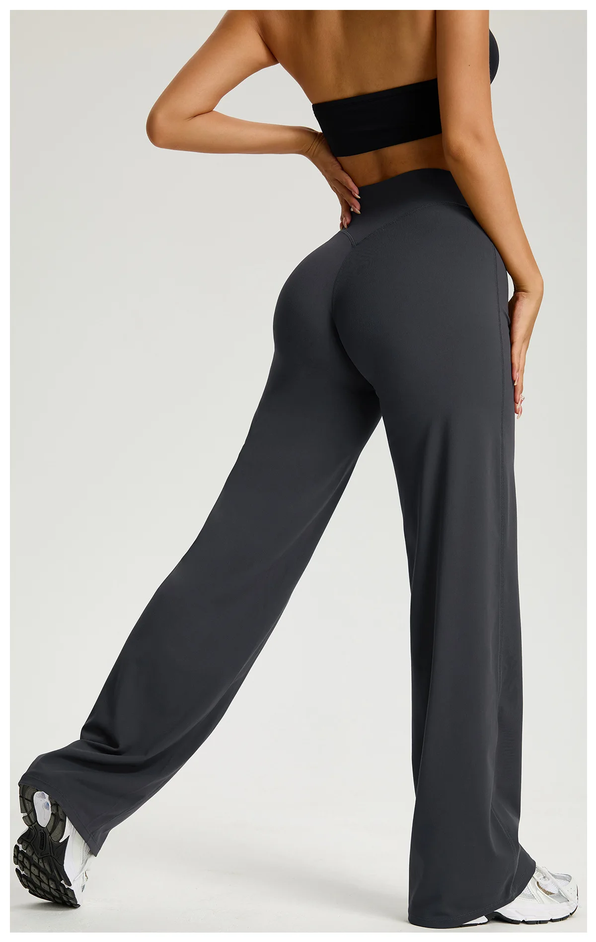 SOISOU High Waist Straight-Leg Pants Ultra Soft Butter Fabric Women's High Elastic Yoga Pants Running Sport Trousers 8 Colors