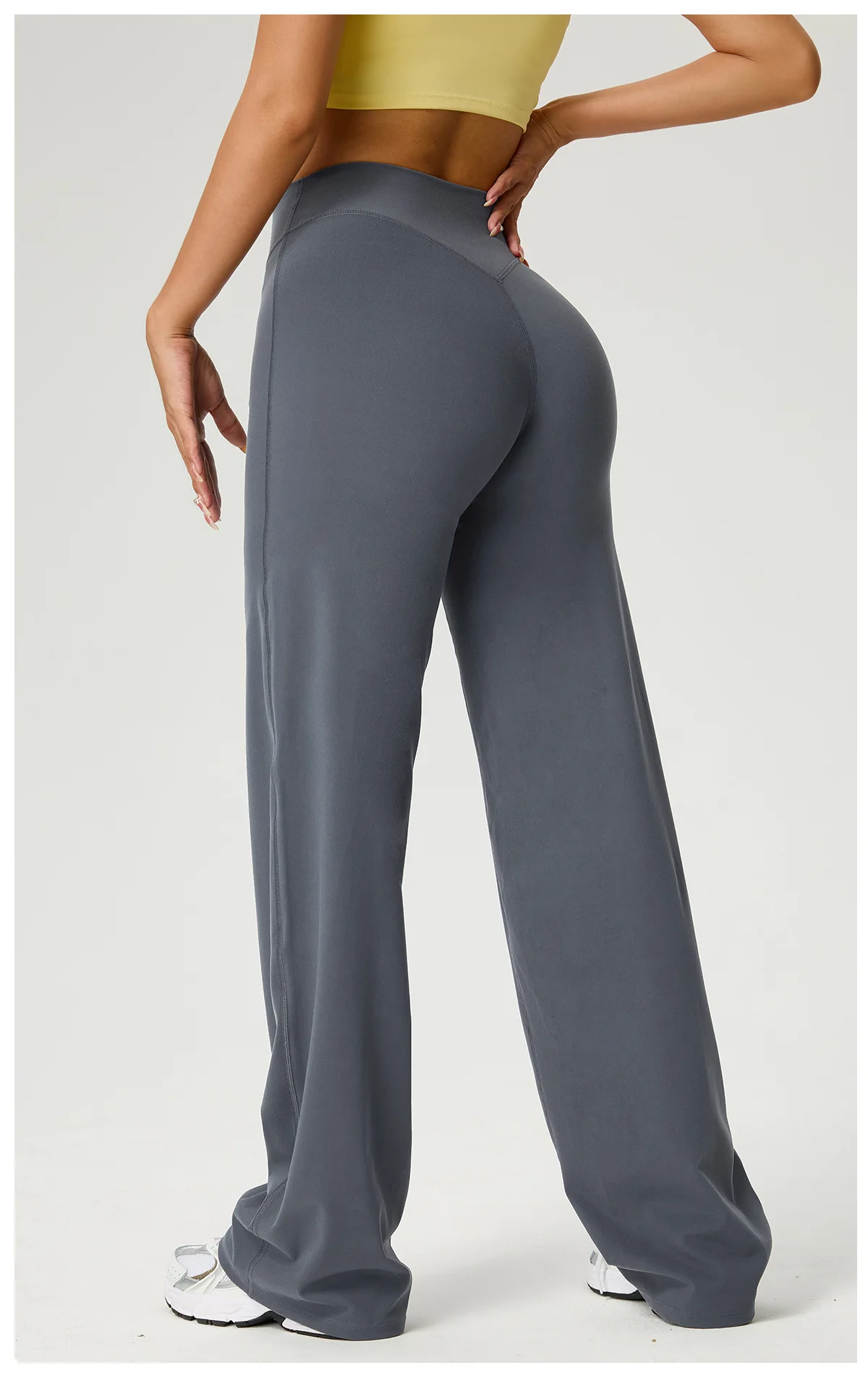 SOISOU High Waist Straight-Leg Pants Ultra Soft Butter Fabric Women's High Elastic Yoga Pants Running Sport Trousers 8 Colors