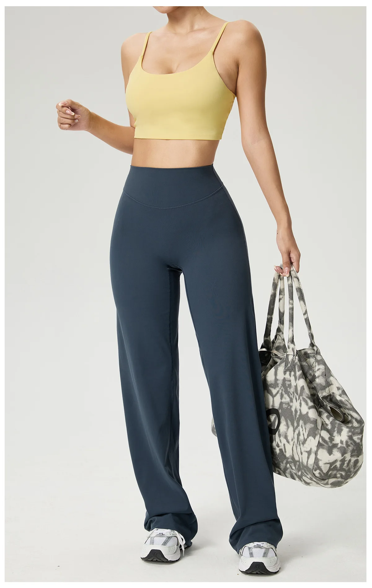 SOISOU High Waist Straight-Leg Pants Ultra Soft Butter Fabric Women's High Elastic Yoga Pants Running Sport Trousers 8 Colors