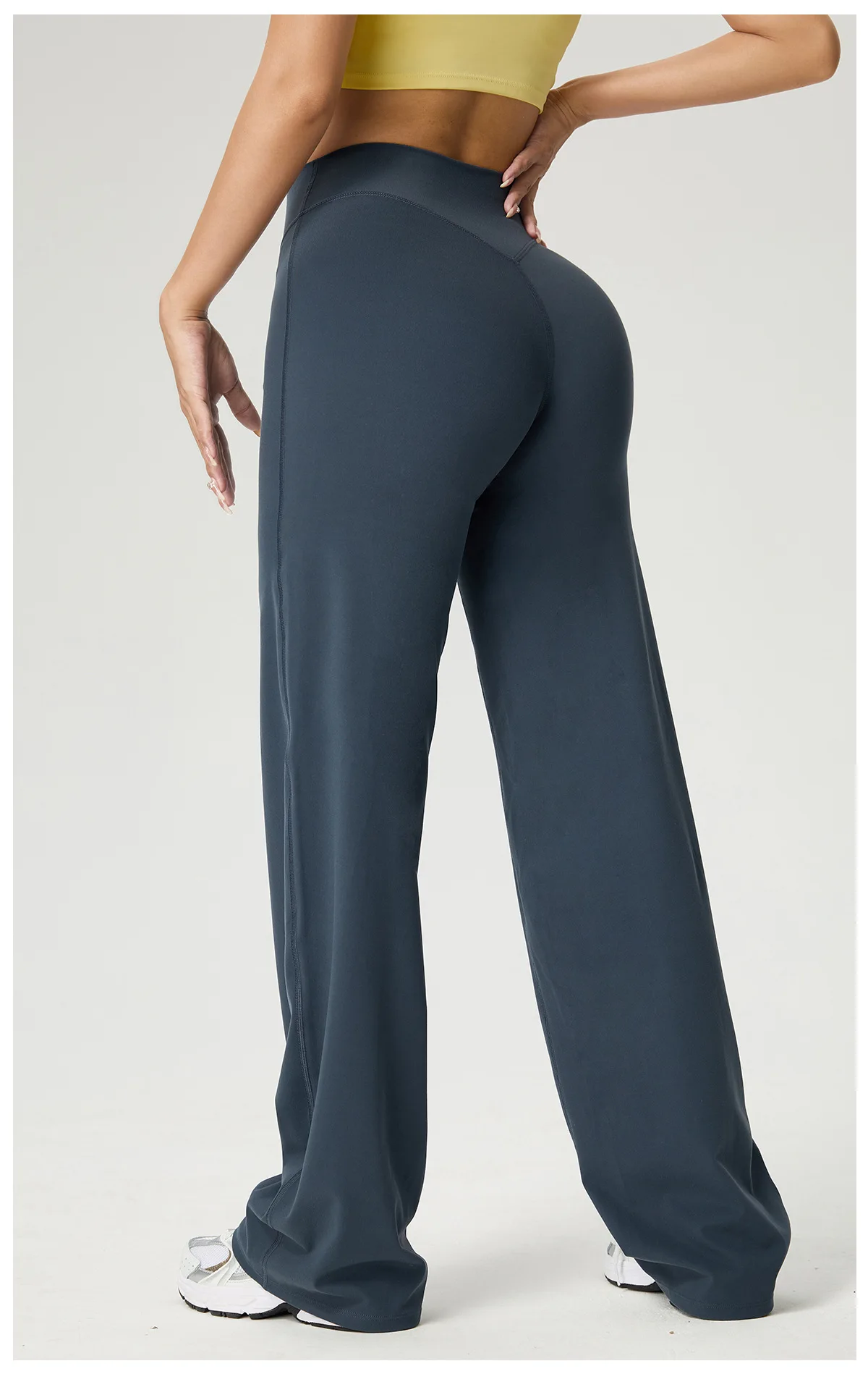 SOISOU High Waist Straight-Leg Pants Ultra Soft Butter Fabric Women's High Elastic Yoga Pants Running Sport Trousers 8 Colors