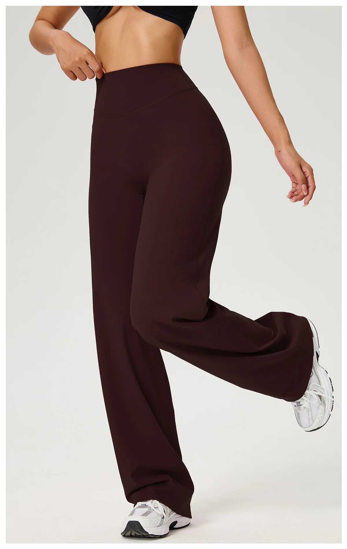 SOISOU High Waist Straight-Leg Pants Ultra Soft Butter Fabric Women's High Elastic Yoga Pants Running Sport Trousers 8 Colors