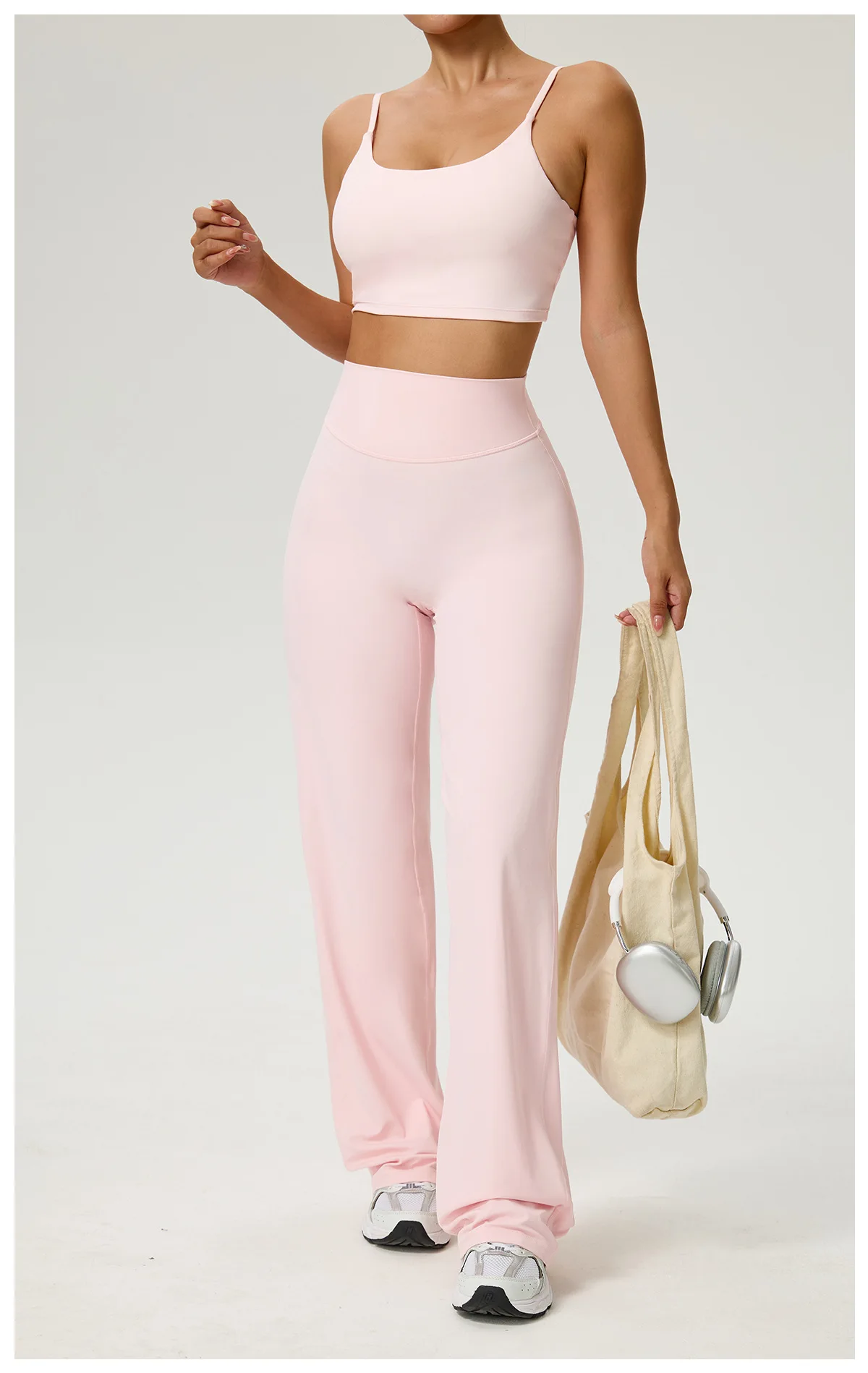 SOISOU High Waist Straight-Leg Pants Ultra Soft Butter Fabric Women's High Elastic Yoga Pants Running Sport Trousers 8 Colors
