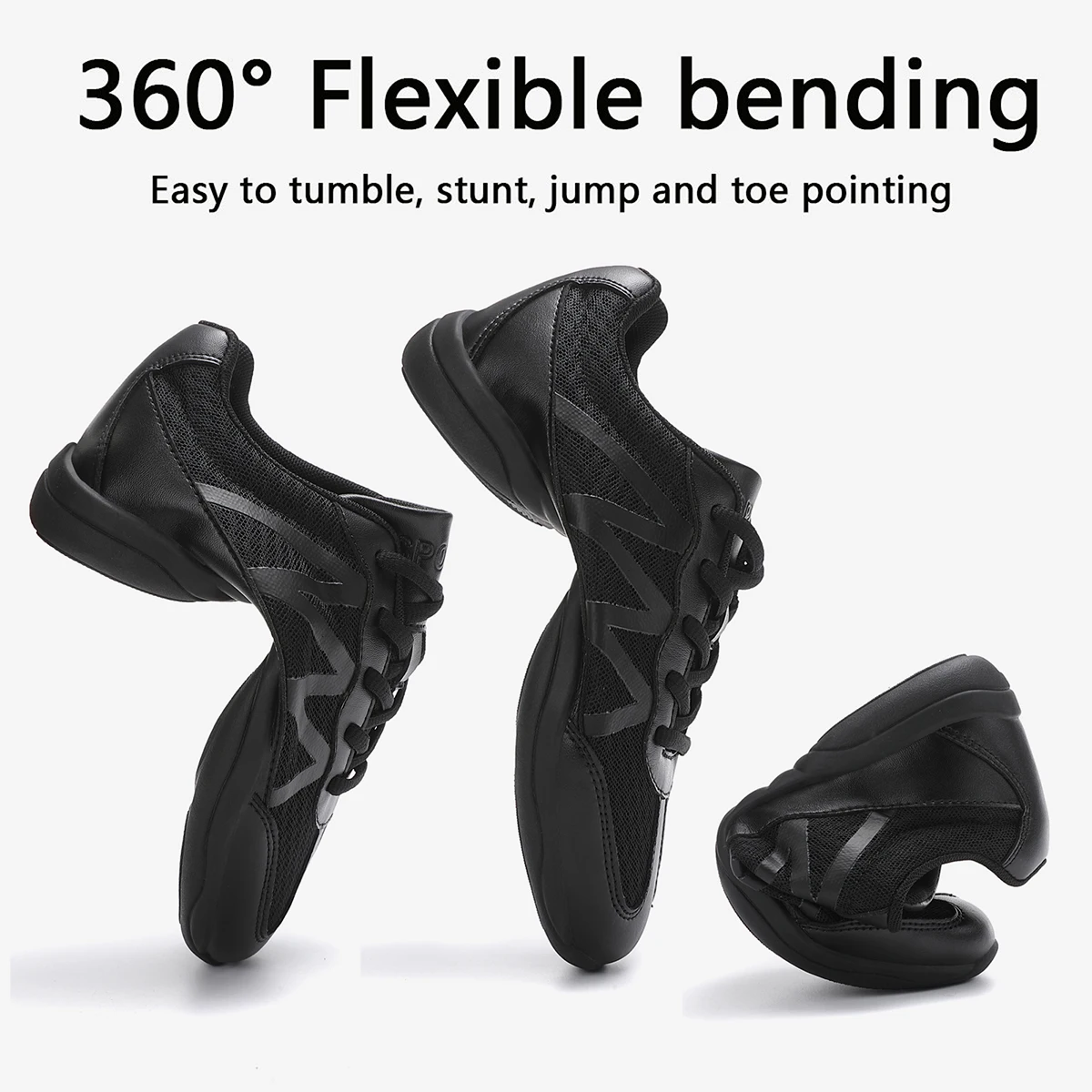 Girls White Cheerleading Shoes Lightweight Cheer Shoes Breathable Dance Aerobics Sports Sneakers 2105