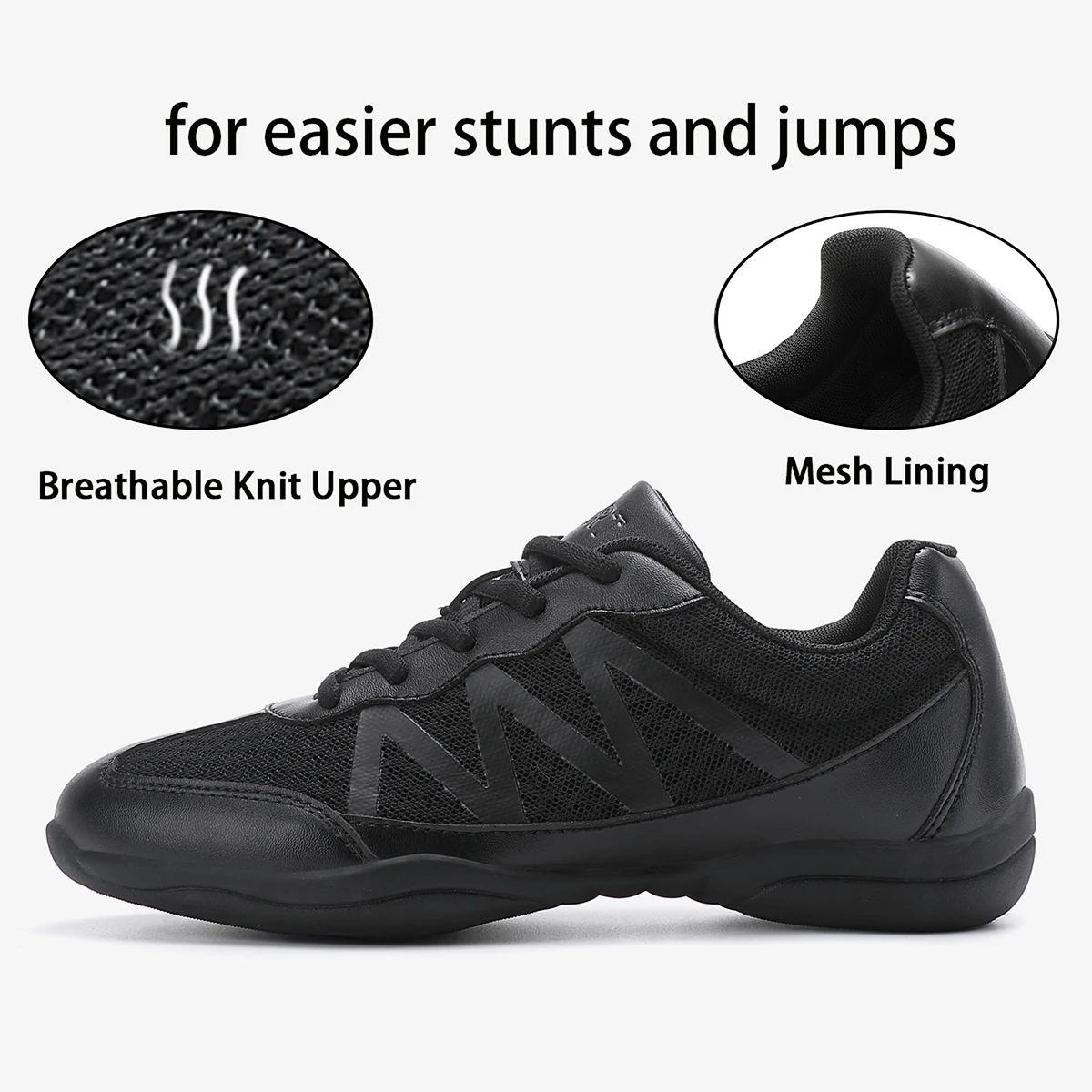 Girls White Cheerleading Shoes Lightweight Cheer Shoes Breathable Dance Aerobics Sports Sneakers 2105