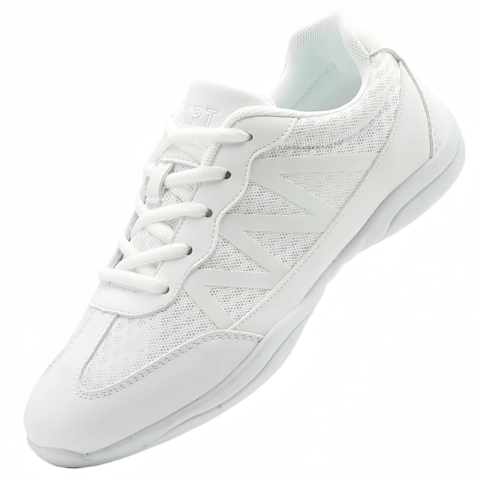 Girls White Cheerleading Shoes Lightweight Cheer Shoes Breathable Dance Aerobics Sports Sneakers 2105