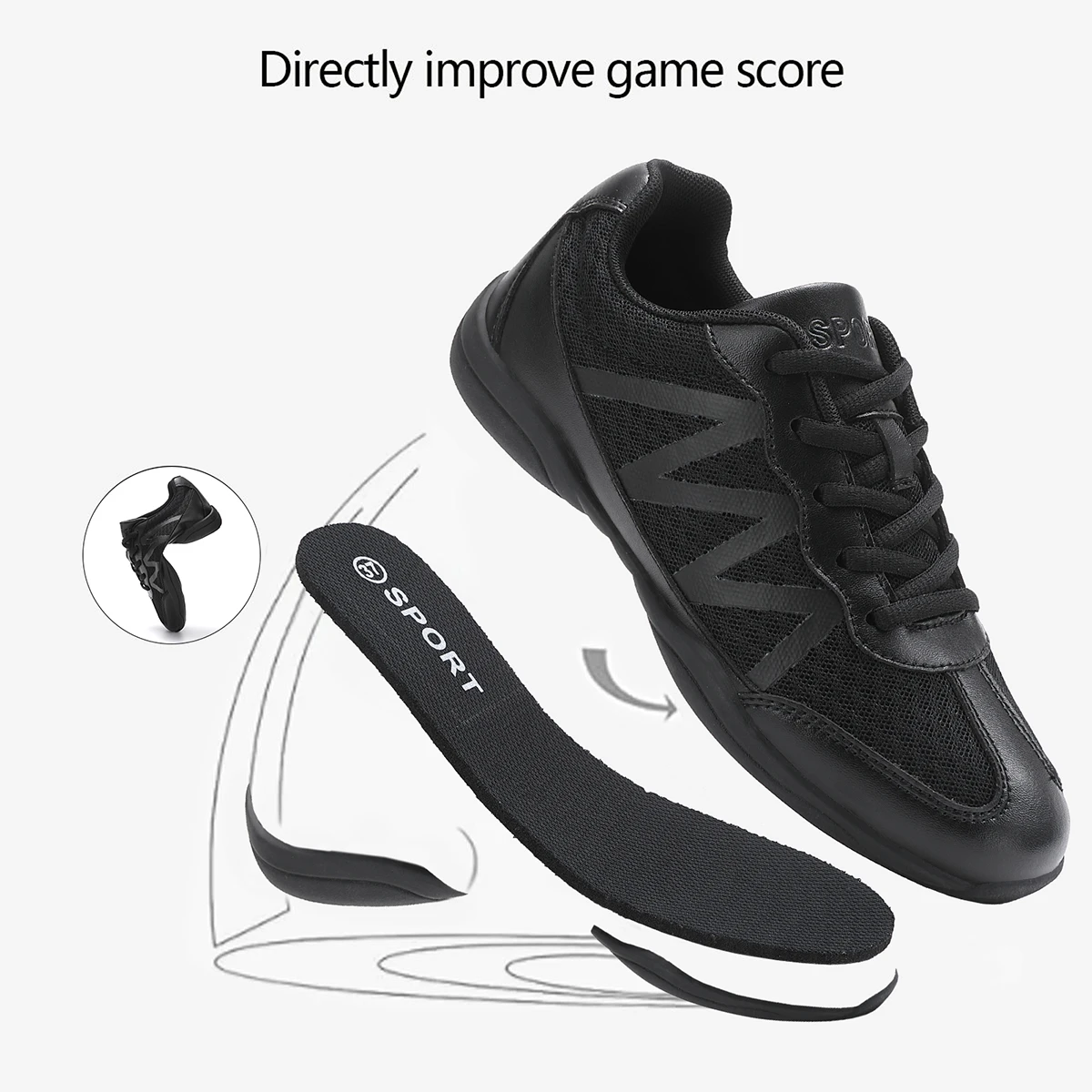 Girls White Cheerleading Shoes Lightweight Cheer Shoes Breathable Dance Aerobics Sports Sneakers 2105