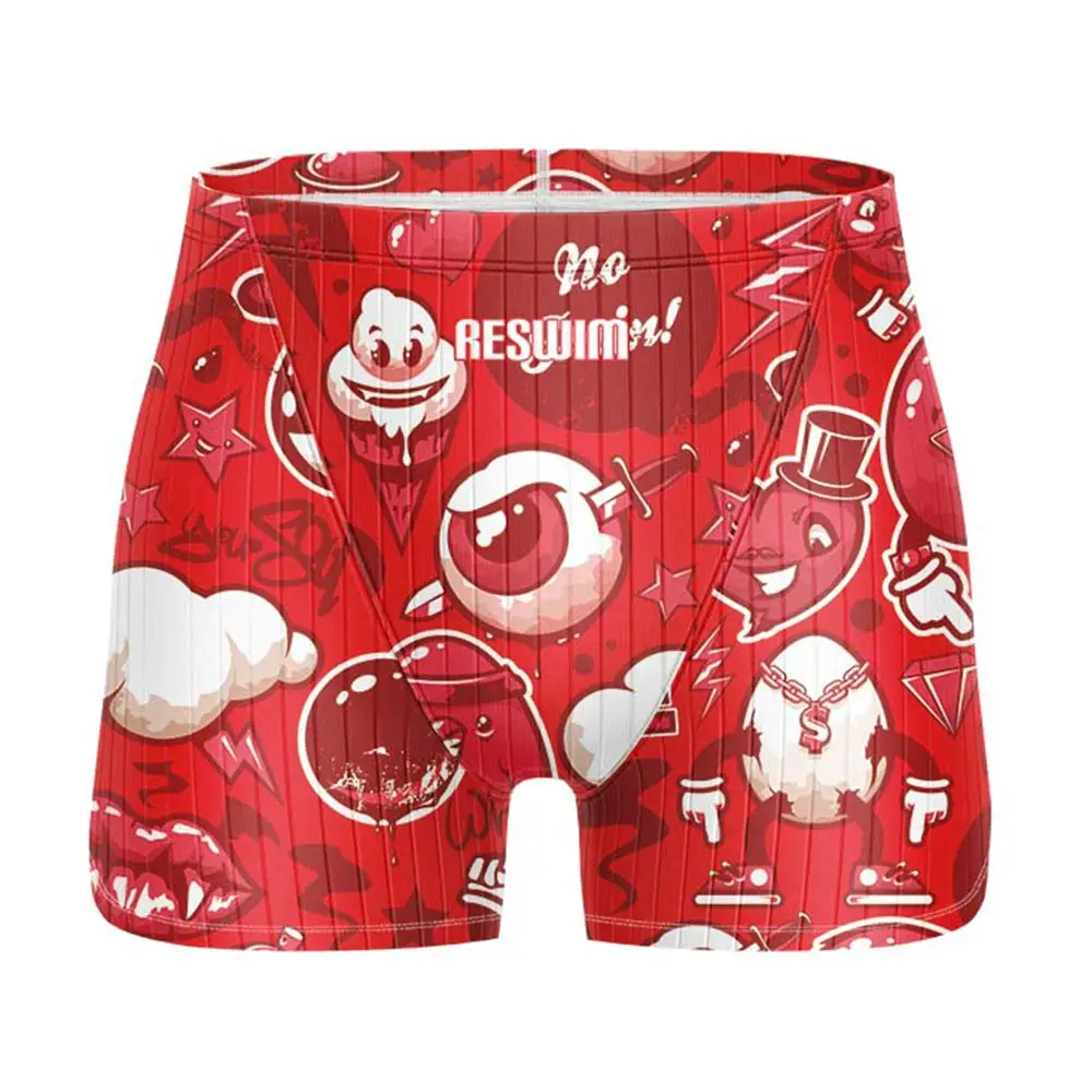 Summer Men's Swimwear Swimming Shorts Surf Trunks Pro Beach Tights Shorts Quick Dry Uv Swimming Pantalones Gym Jammer Swimsuit