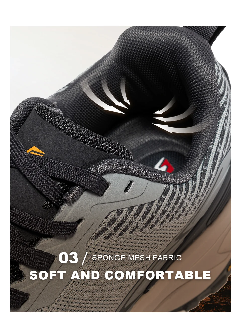 Baasploa Men Climbing Shoes Brand Mesh Breathable Lightweight Hiking Sneakers Male Casual Anti-Skid Wear-Resistant Outdoor Shoes