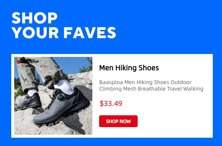 Baasploa Men Climbing Shoes Brand Mesh Breathable Lightweight Hiking Sneakers Male Casual Anti-Skid Wear-Resistant Outdoor Shoes
