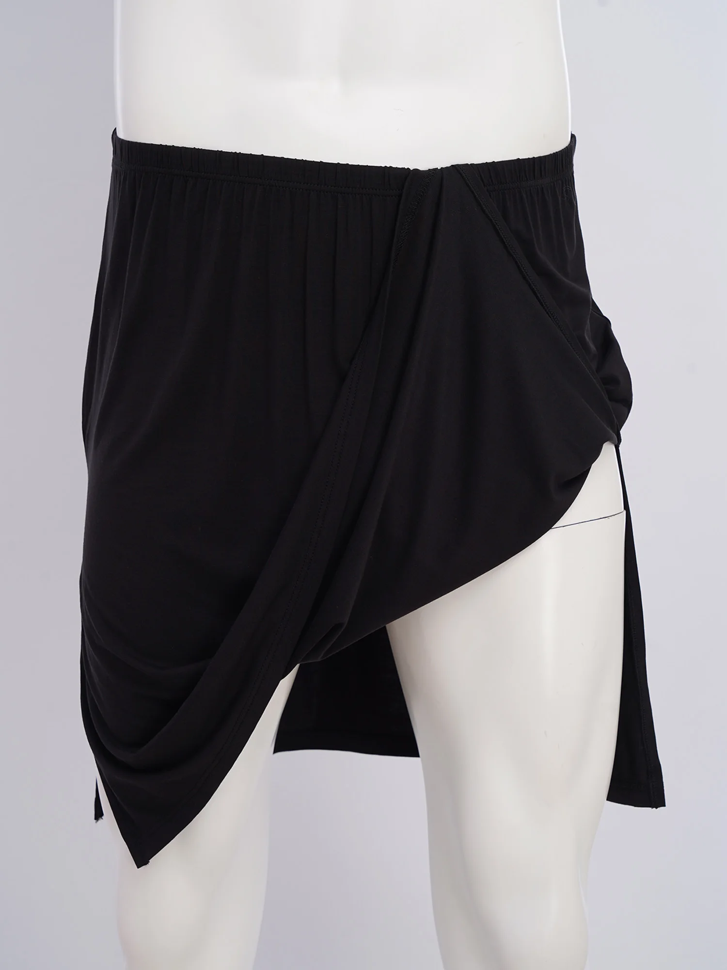 Mens Skirt Bottom Beach Pool Party Costume Side Split Cover Up Beach Sports Swimwear Bathing Skirt Beachwear Homewear Loungewear