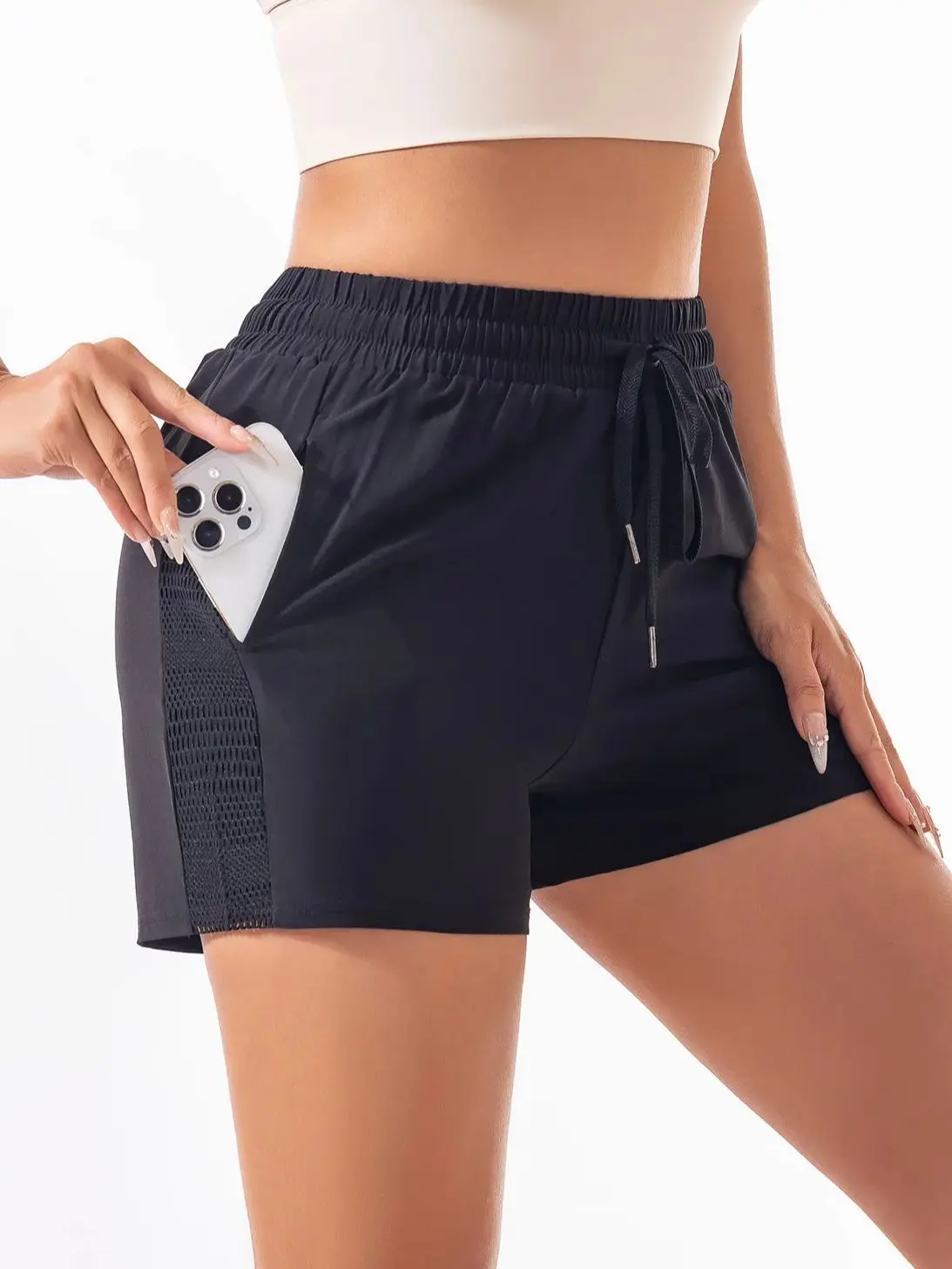 Women's 2-In-1 Anti-Exposure 3-Inch Yoga Shorts - Summer High-Waisted Quick-Drying Gym Shorts
