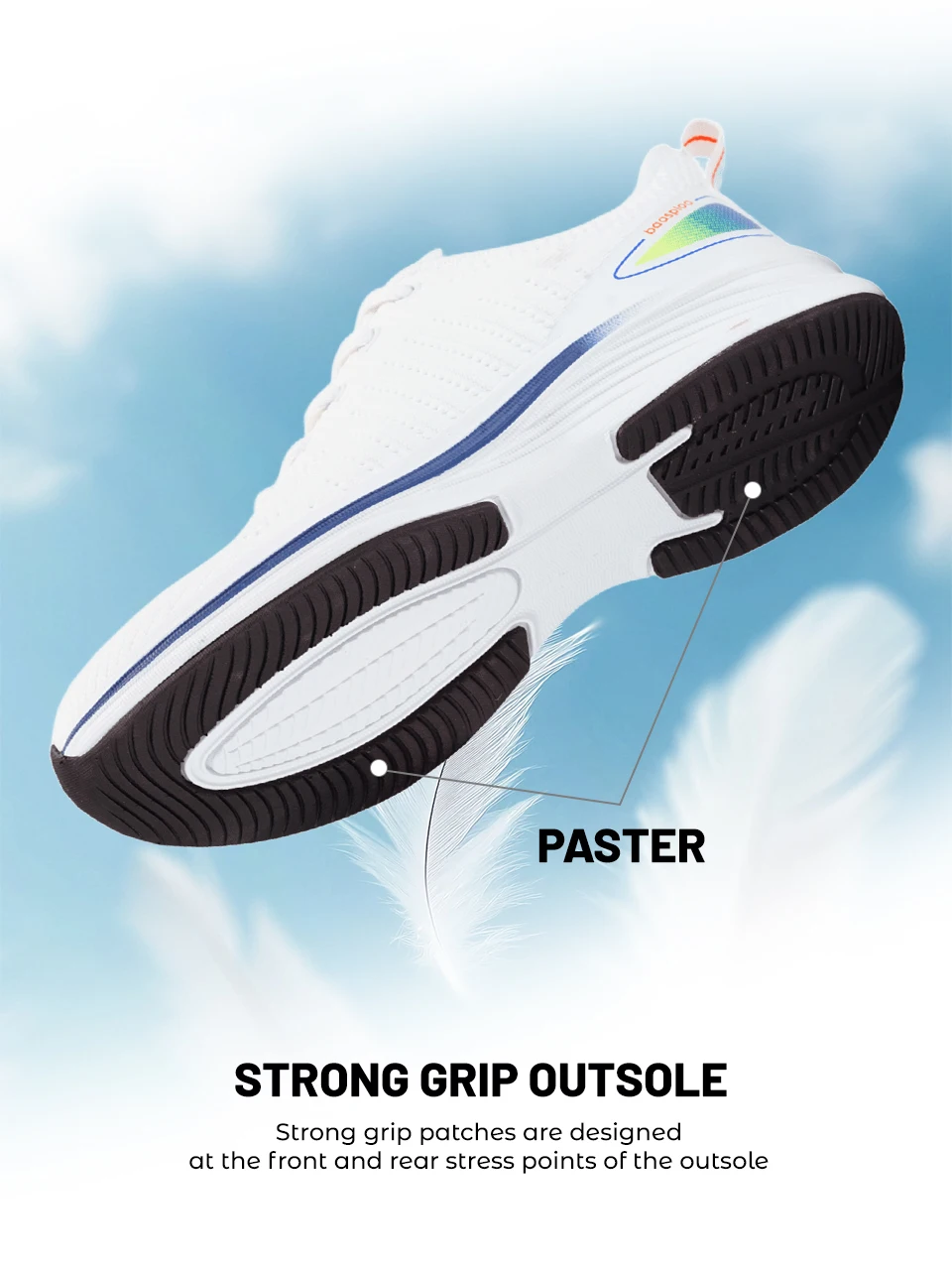 Baasploa Women Running Shoes Mesh Lightweight Breathable Sport Sneakers Female Non-Slip Outdoor Cushioning Wear-resistant Shoes