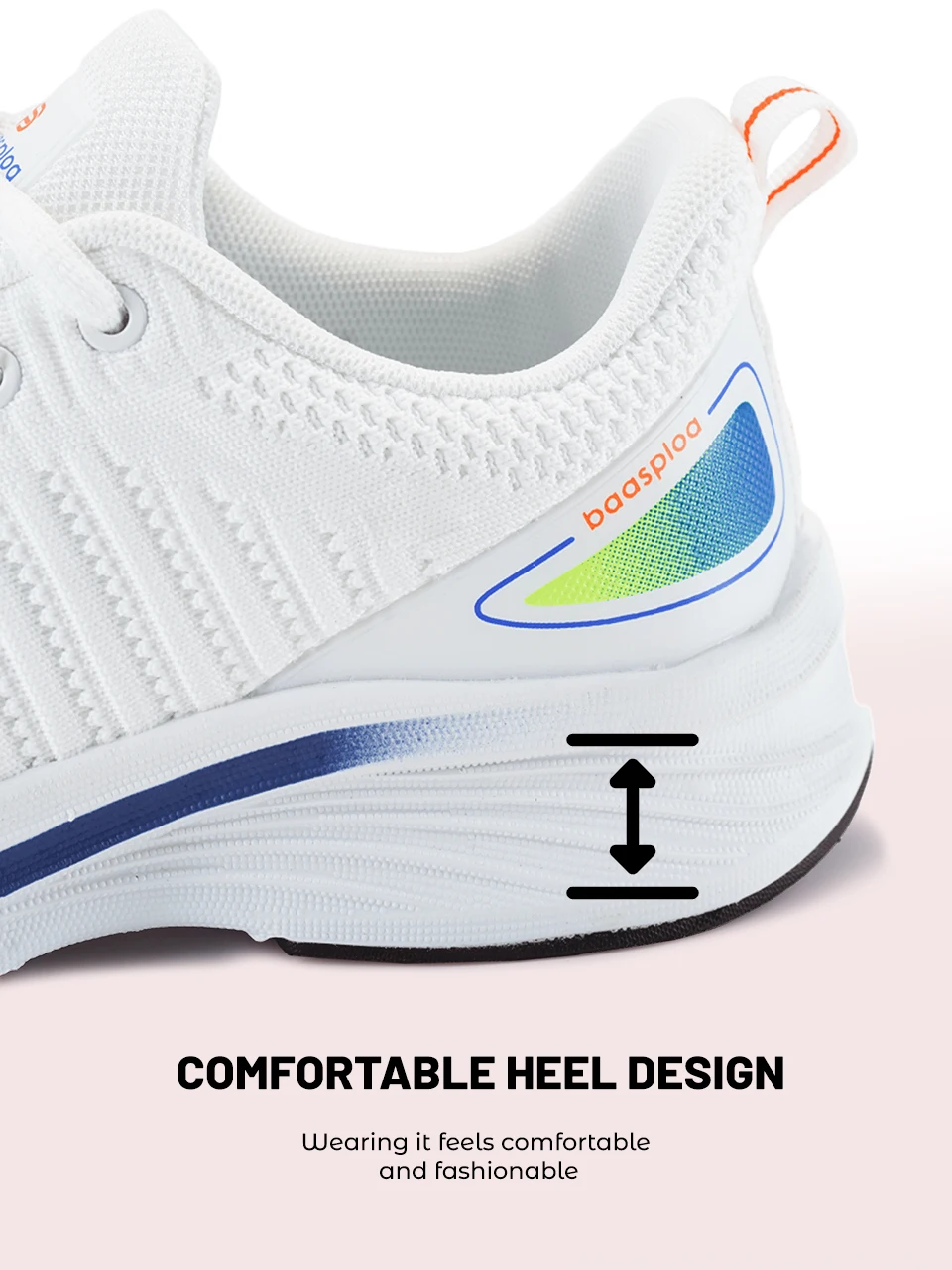 Baasploa Women Running Shoes Mesh Lightweight Breathable Sport Sneakers Female Non-Slip Outdoor Cushioning Wear-resistant Shoes