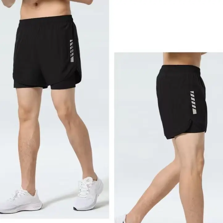 2025 new style running shorts, with reflective strips, inner lining, and anti-peeping