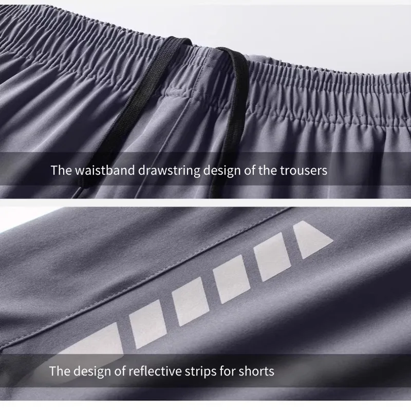 2025 new style running shorts, with reflective strips, inner lining, and anti-peeping